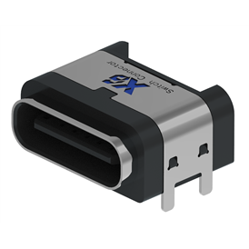 XB-ATCF-06-021、22 TYPE C 6 Pプレート上防水メスホルダーAタイプ（ケース4脚プラグ、端子SMT）